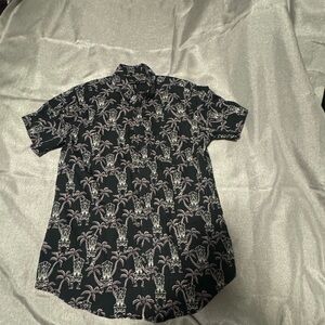 Men's Black Patterned Shirt